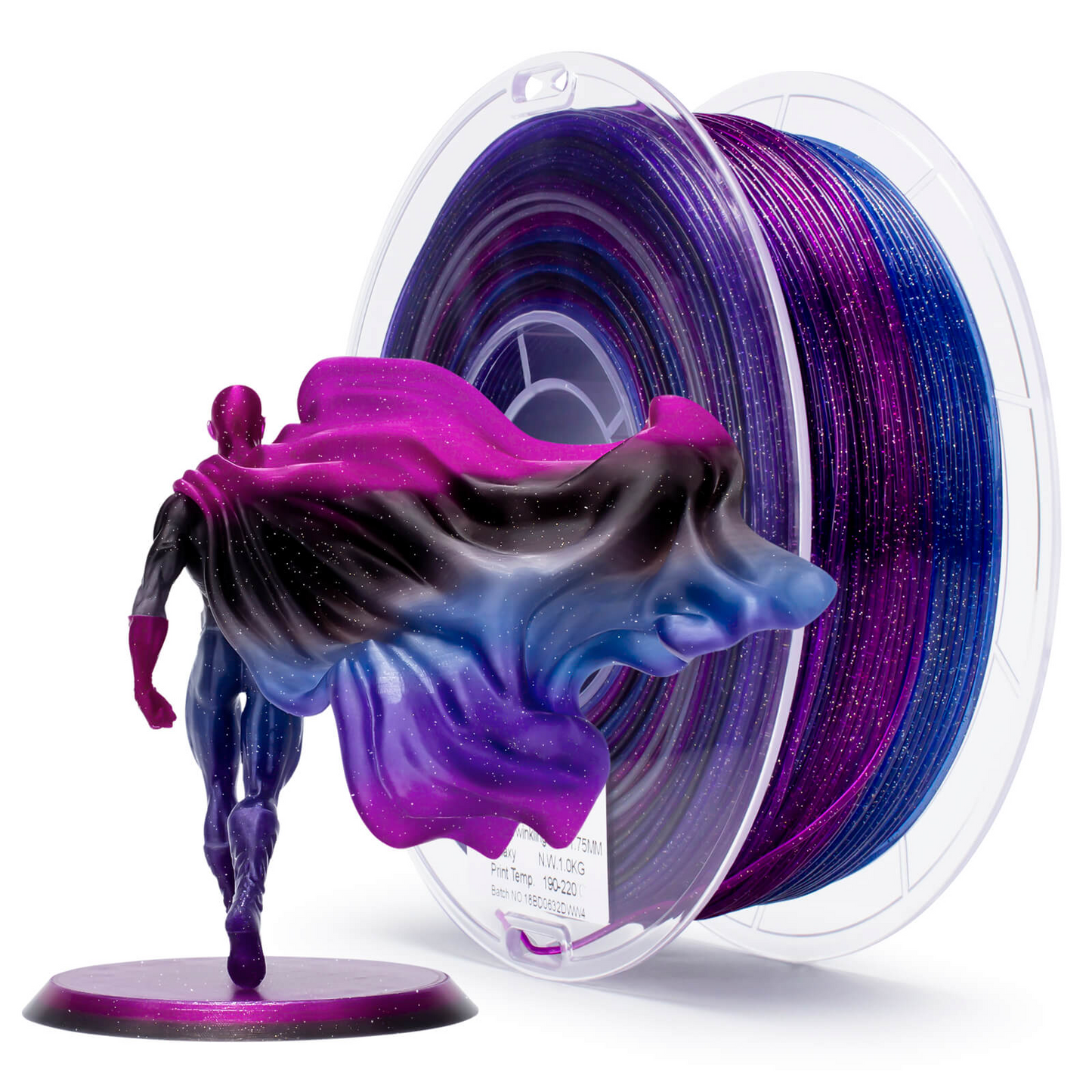 ZIRO Fast Gradient Twinkling Translucent PLA – Galaxy (1.75mm, 1kg)