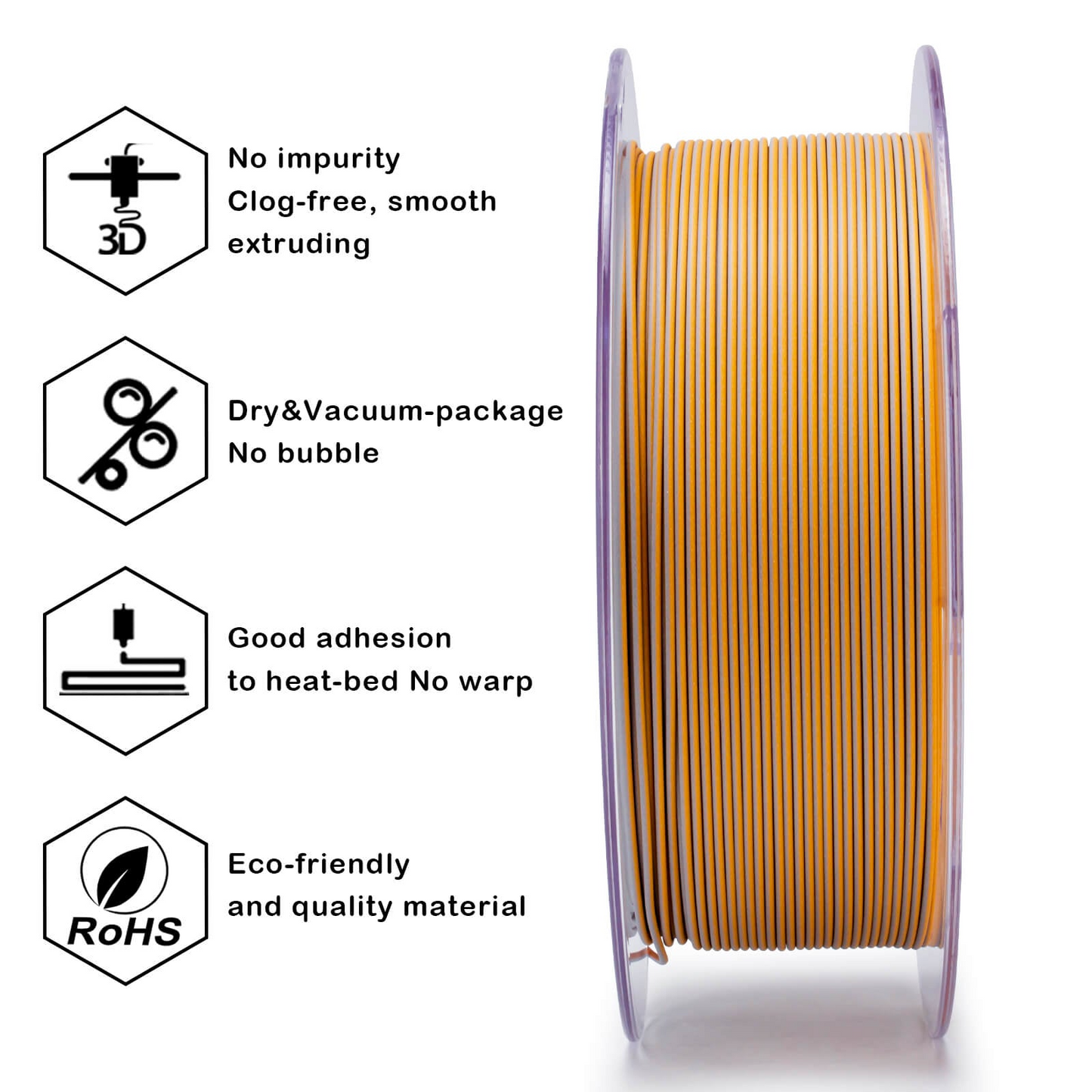ZIRO Tri-Color Matte PLA Filament – 1.75mm, Desert, 1kg