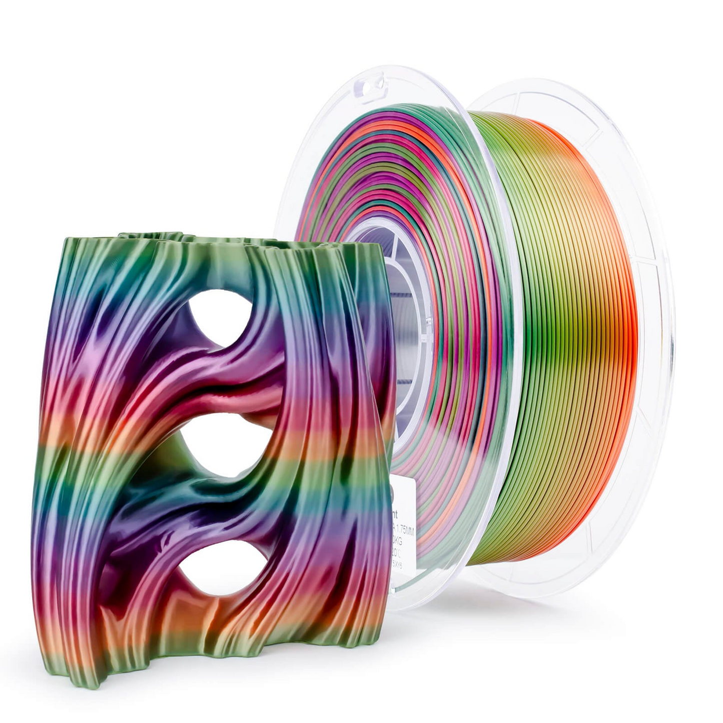 ZIRO Fast Gradient Silk PLA – Rainbow (1.75mm, 1kg)