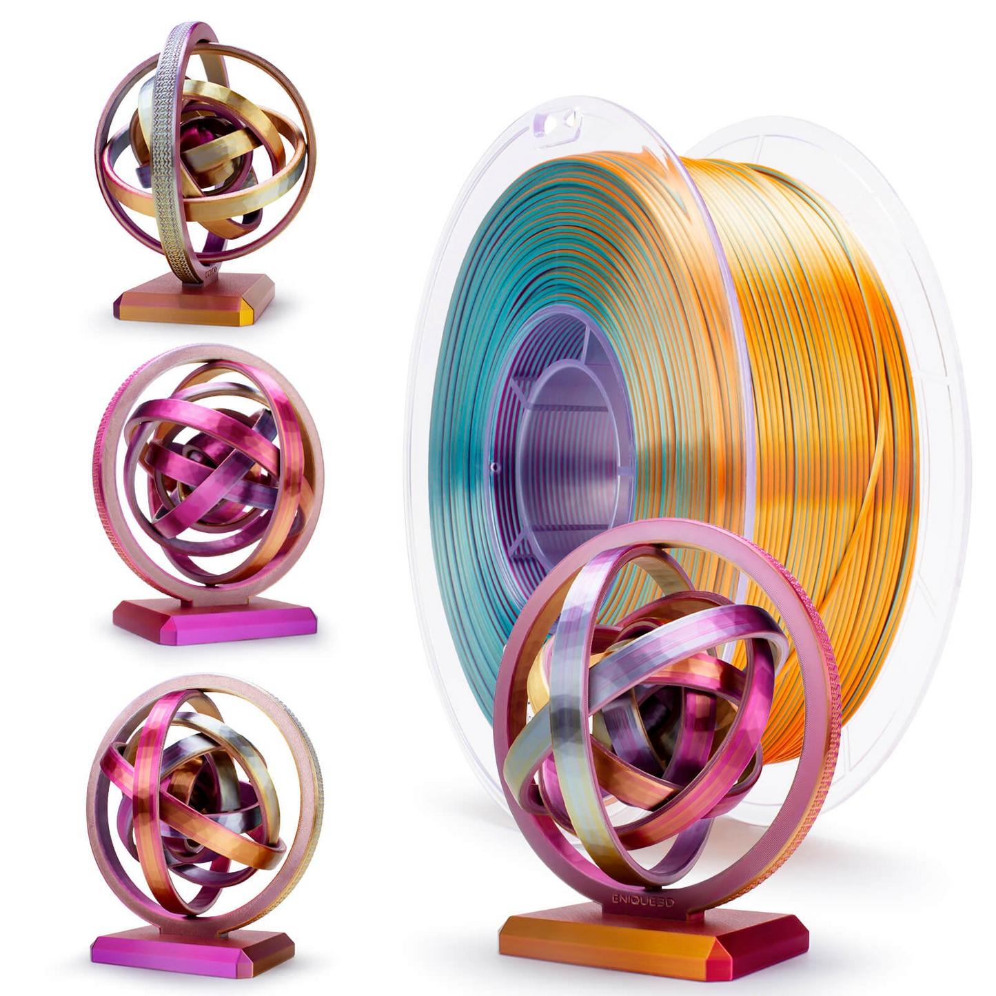 ZIRO Tri-Colour Silk PLA – Metal Blossom (1.75mm, 1kg)