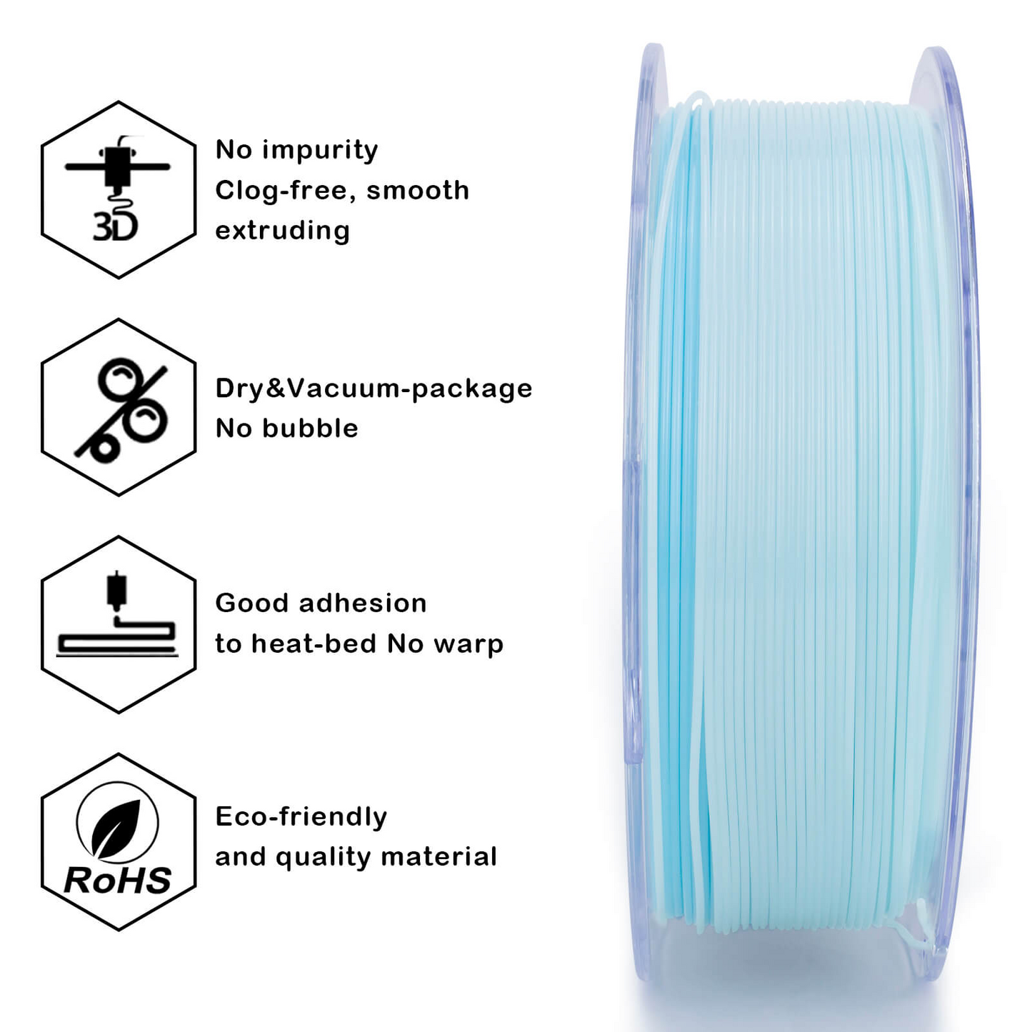 ZIRO Gradient Translucent PLA – Winter (1.75mm, 1kg)