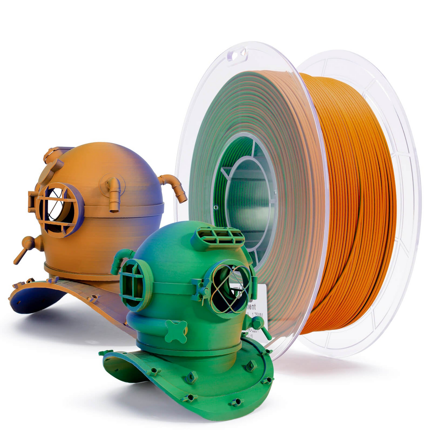 ZIRO Tri-Color Matte PLA Filament – 1.75mm, Rusted Jungle, 1kg