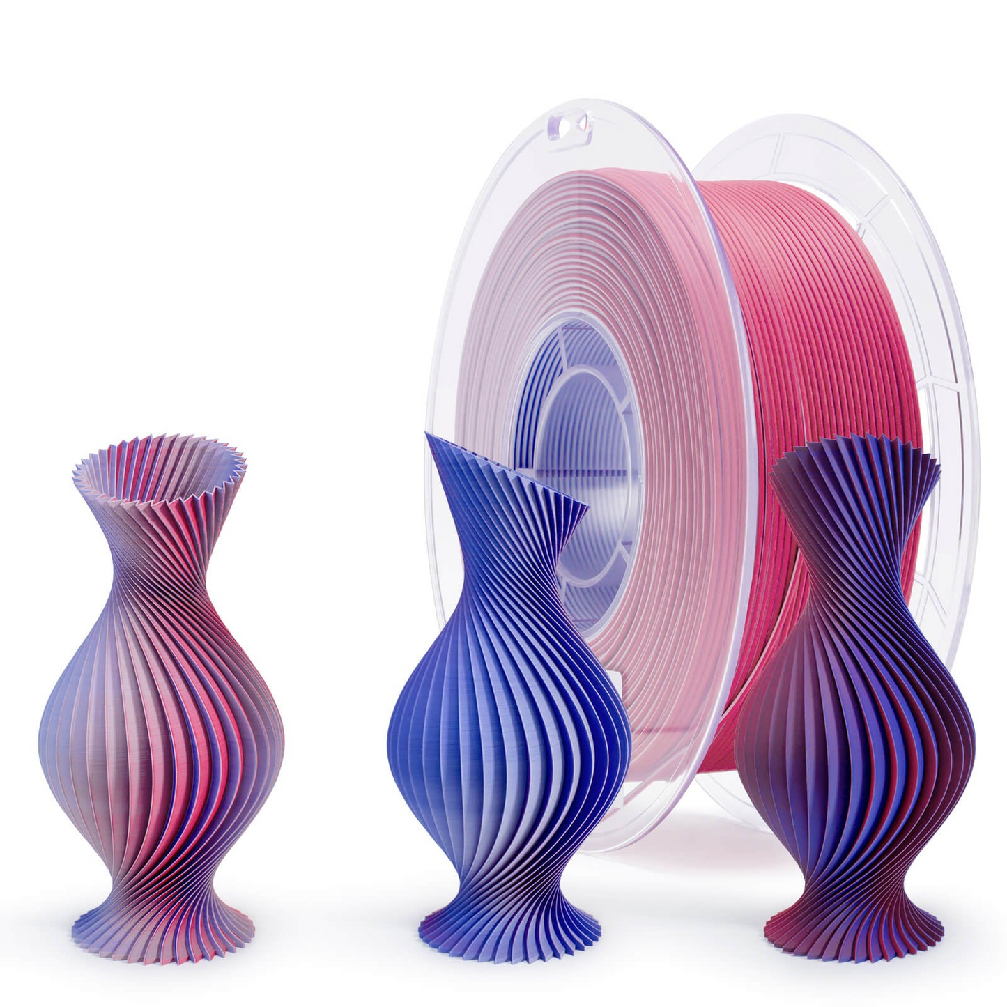 ZIRO Tri-Color Matte PLA Filament – 1.75mm, Frosted Berry, 1kg