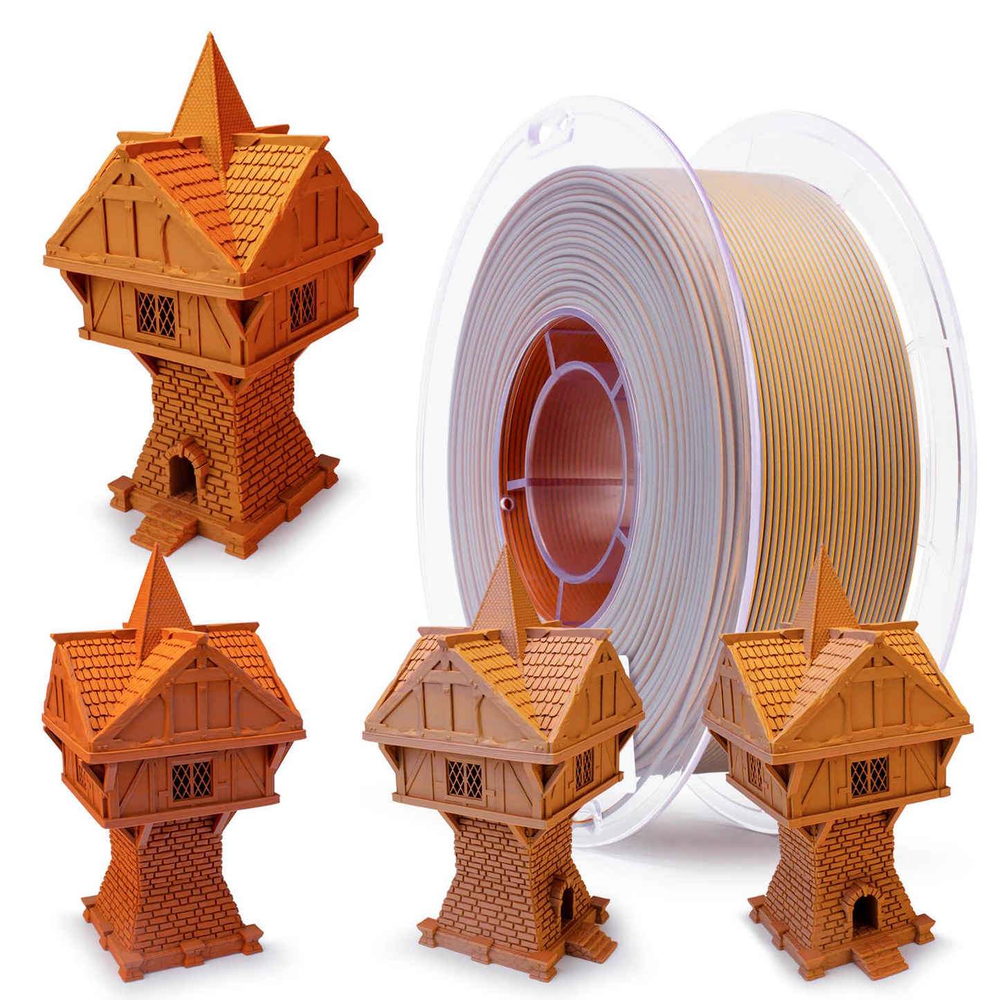 ZIRO Tri-Color Matte PLA Filament – 1.75mm, Desert, 1kg