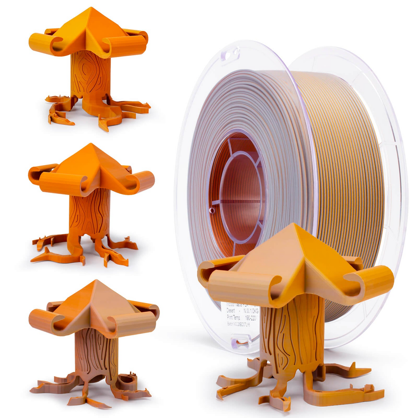 ZIRO Tri-Color Matte PLA Filament – 1.75mm, Desert, 1kg