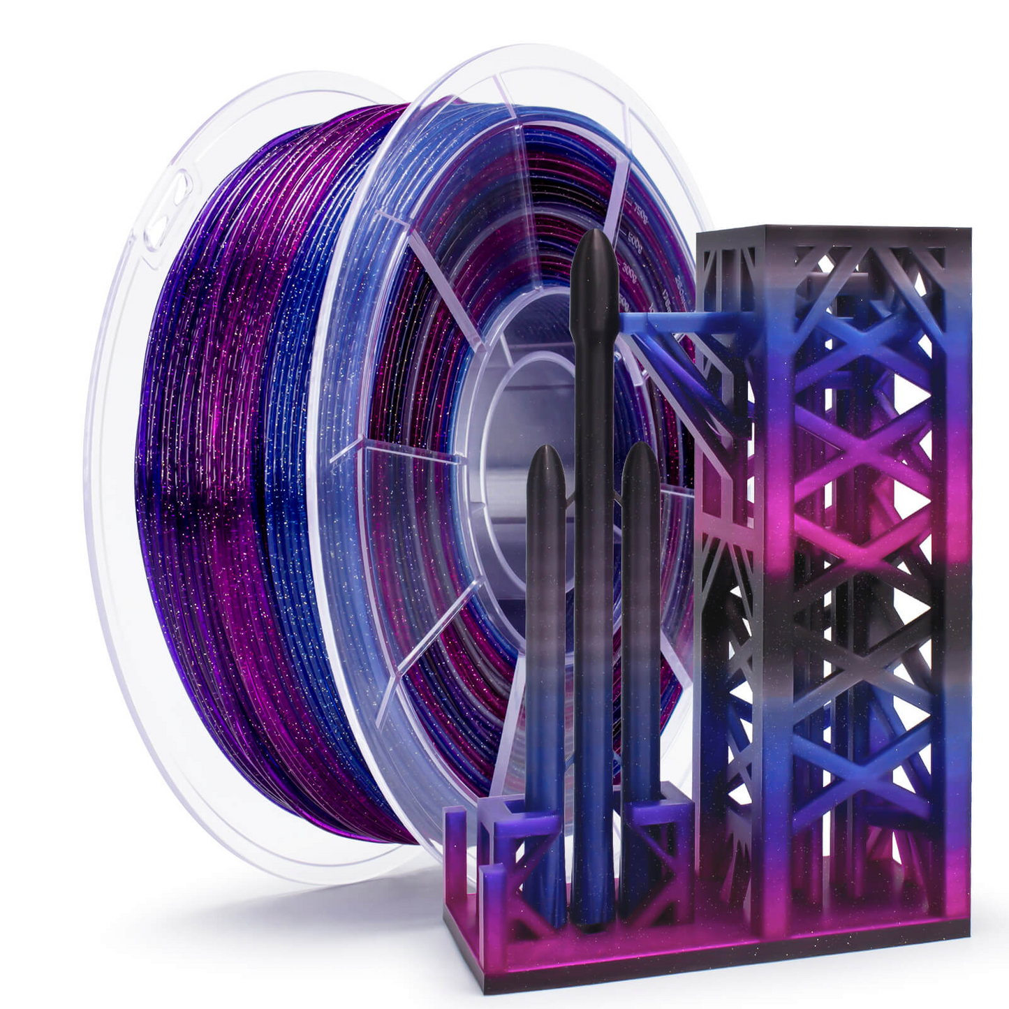 ZIRO Fast Gradient Twinkling Translucent PLA – Galaxy (1.75mm, 1kg)