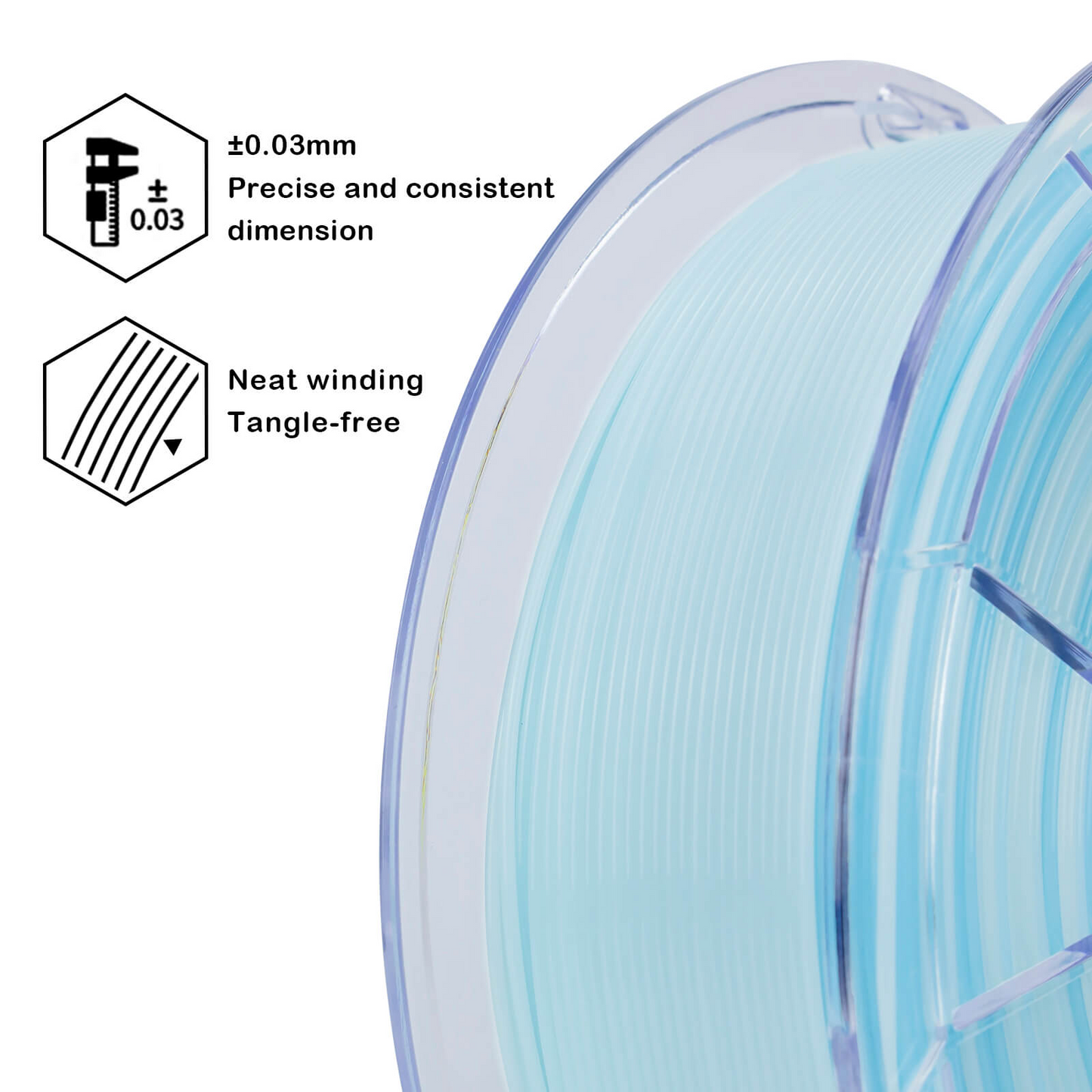 ZIRO Gradient Translucent PLA – Winter (1.75mm, 1kg)