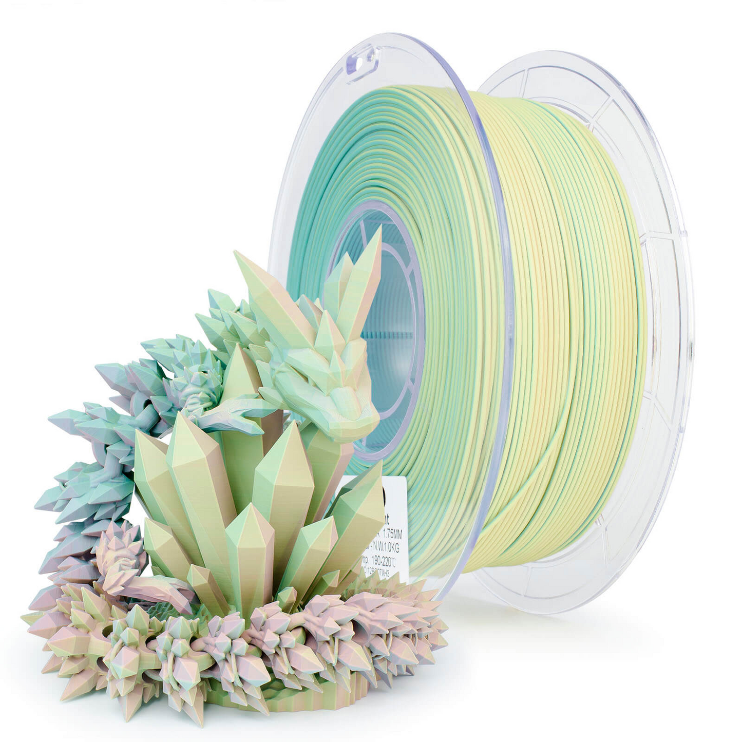 ZIRO Tri-Color Matte PLA Filament β 1.75mm, Colorful Mist, 1kg