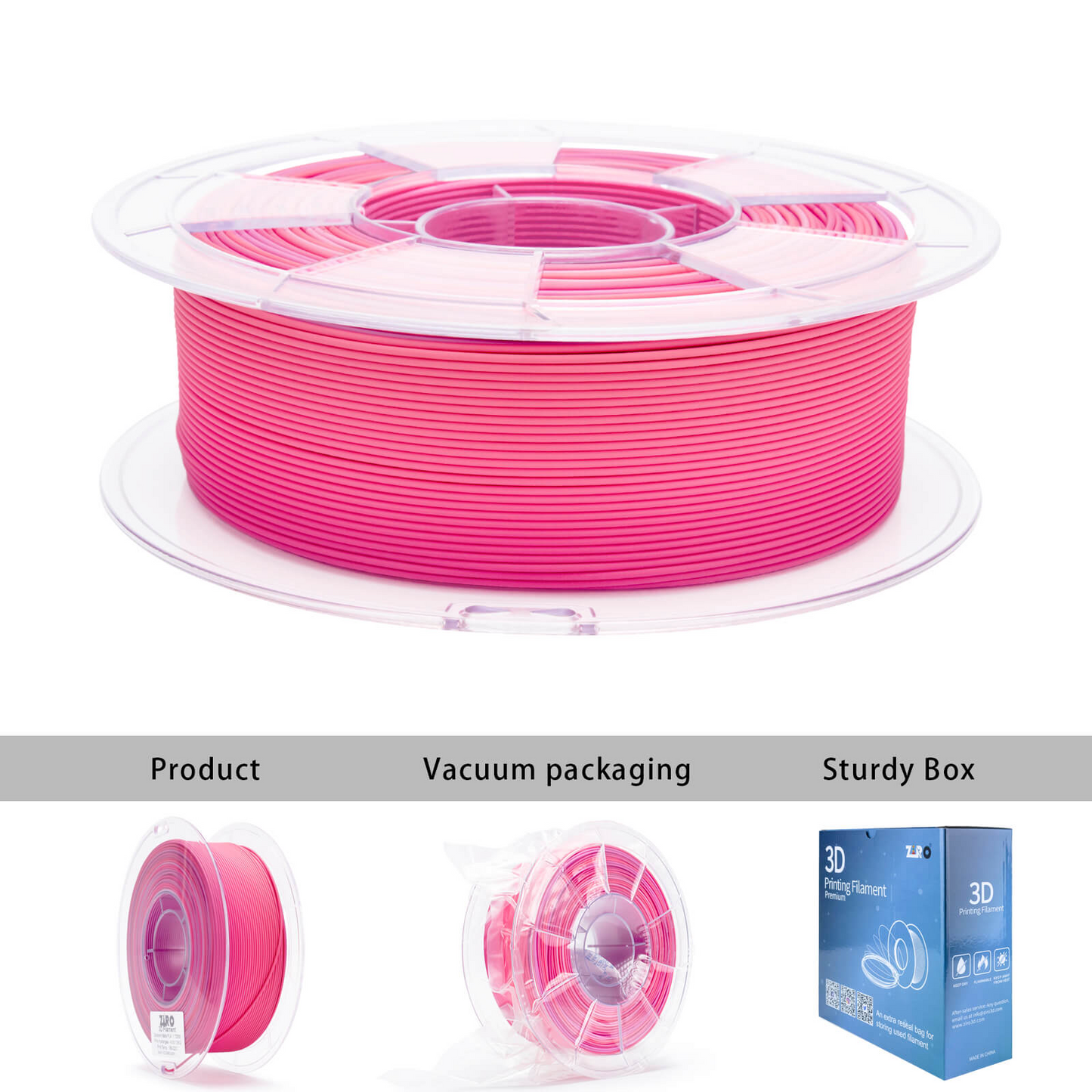 ZIRO Fast Gradient Matte PLA – Pink Hydrangea (1.75mm, 1kg)