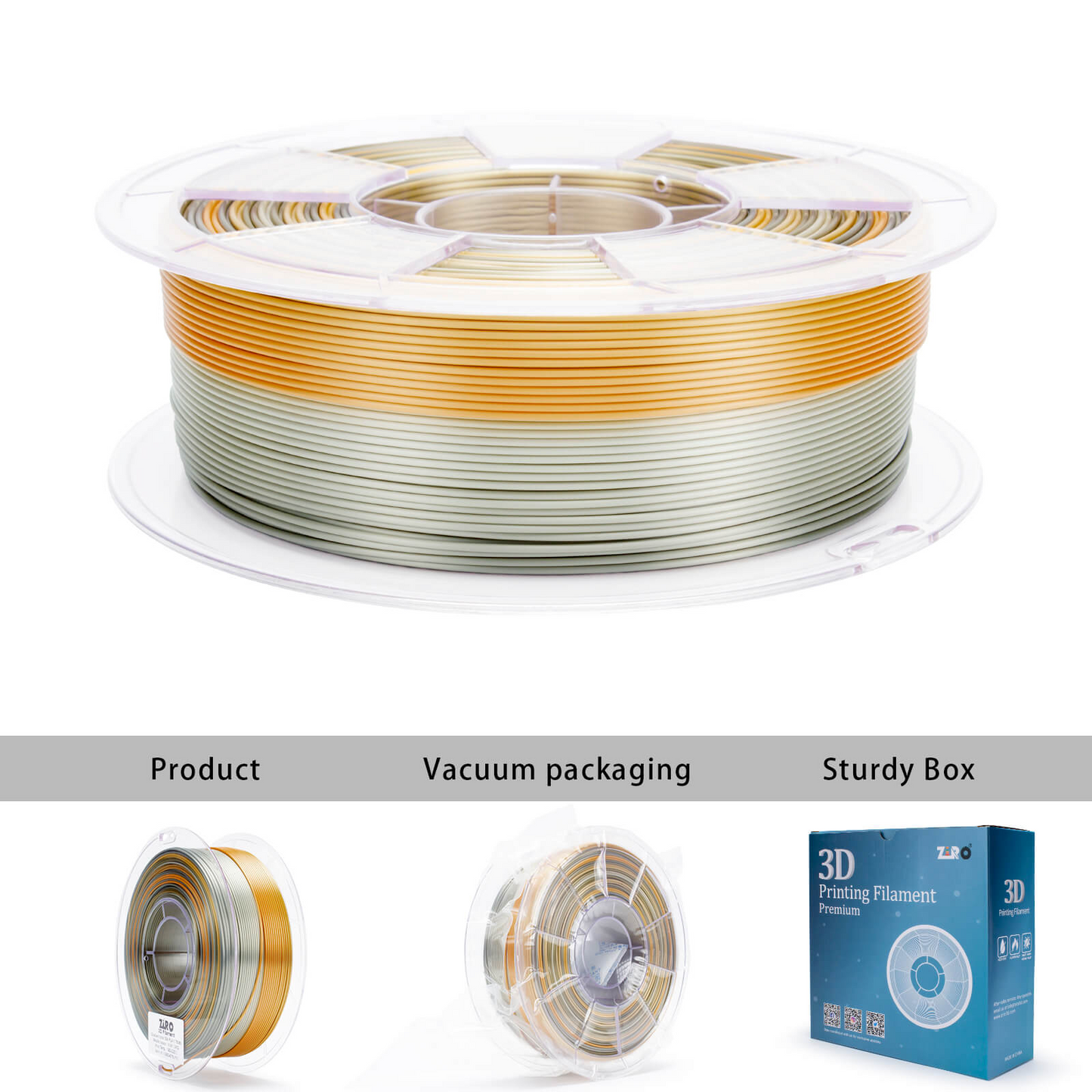 ZIRO Fast Gradient Silk PLA β Metallic Fusion (1.75mm, 1kg)