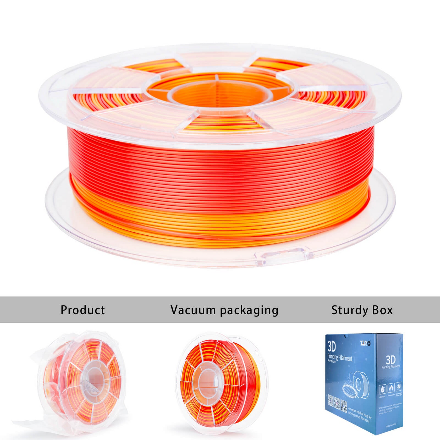 ZIRO Fast Gradient Silk PLA – Personality Series: Passionate (1.75mm, 1kg)
