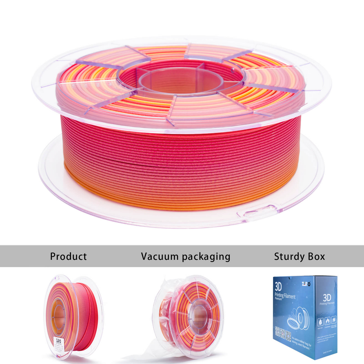 ZIRO Fast Gradient Matte PLA – Peachy Sunrise (1.75mm, 1kg)