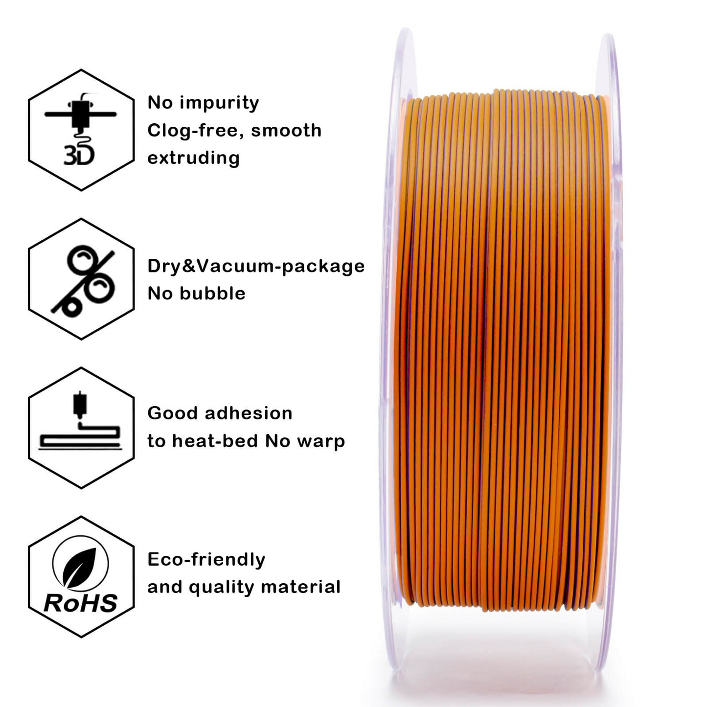 ZIRO Tri-Color Matte PLA Filament – 1.75mm, Rusted Jungle, 1kg