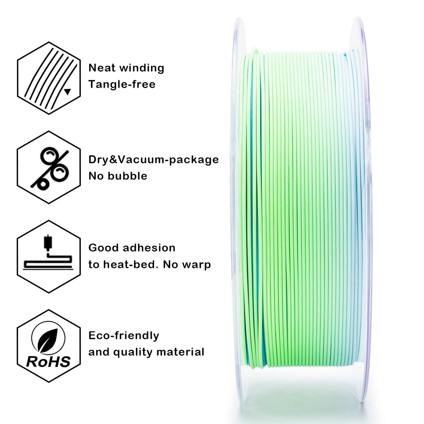 ZIRO Fast Gradient Matte PLA – Ocean (1.75mm, 1kg)