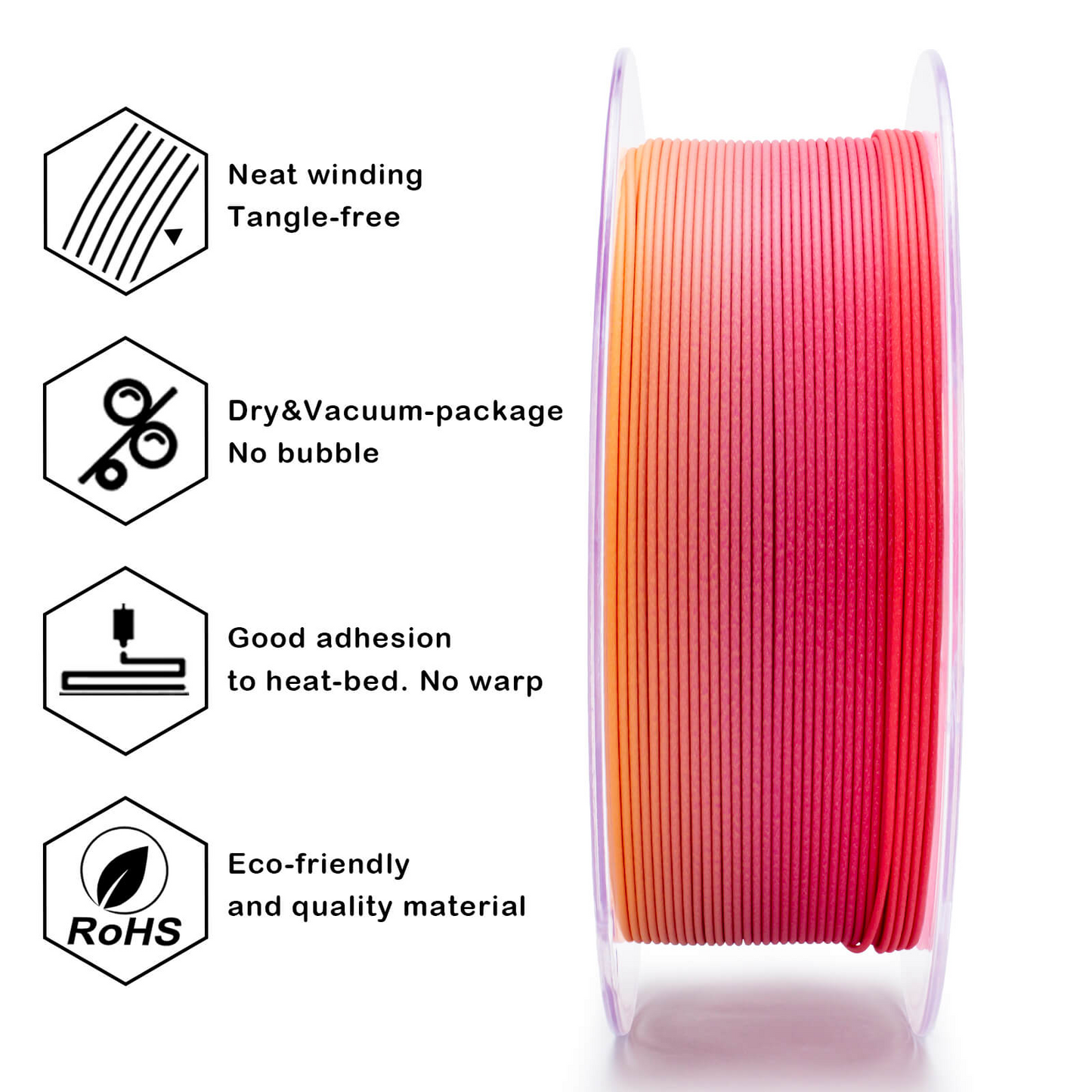 ZIRO Fast Gradient Matte PLA – Peachy Sunrise (1.75mm, 1kg)