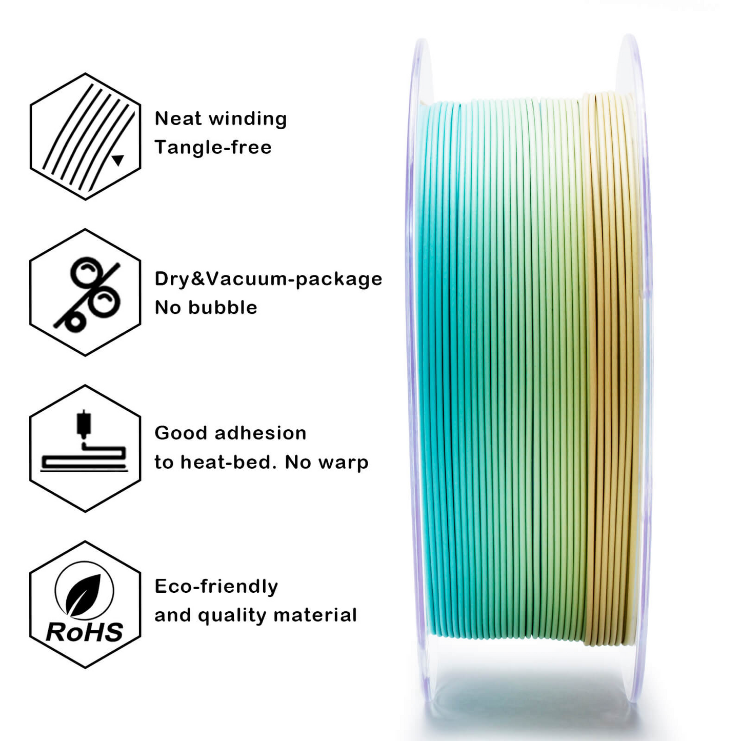 ZIRO Fast Gradient Matte PLA – Beach (1.75mm, 1kg)