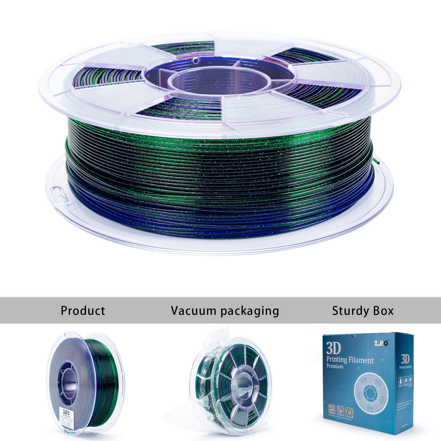 ZIRO Fast Gradient Twinkling Translucent PLA – Nebula (1.75mm, 1kg)