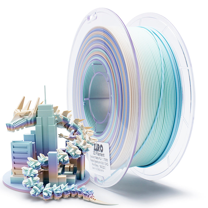 ZIRO Fast Gradient Matte PLA – Pastel Spectrum (1.75mm, 1kg)