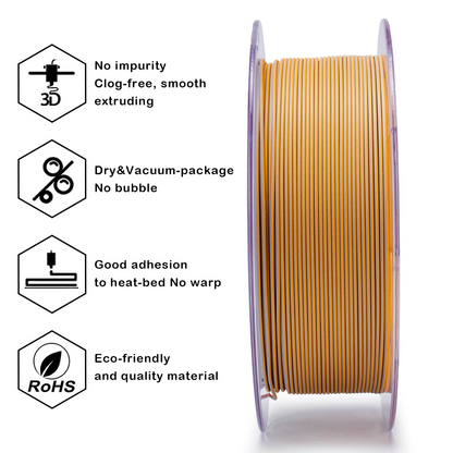 ZIRO Tri-Color Matte PLA Filament – 1.75mm, Desert, 1kg