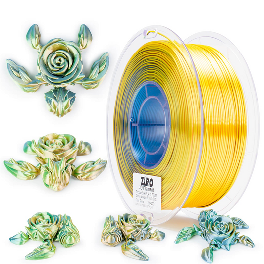 ZIRO Tri-Color Silk PLA Filament – 1.75mm, Citrus Breeze, 1kg