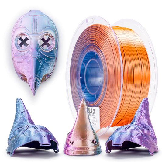 ZIRO Tri-Color Silk PLA Filament – 1.75mm, Moonlit Lake, 1kg