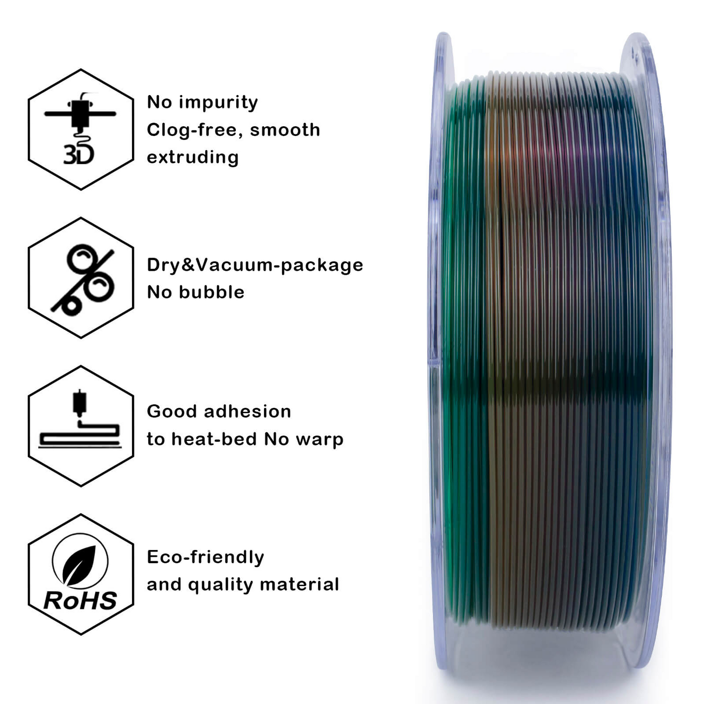 ZIRO Gradient Translucent PLA – Spring (1.75mm, 1kg)