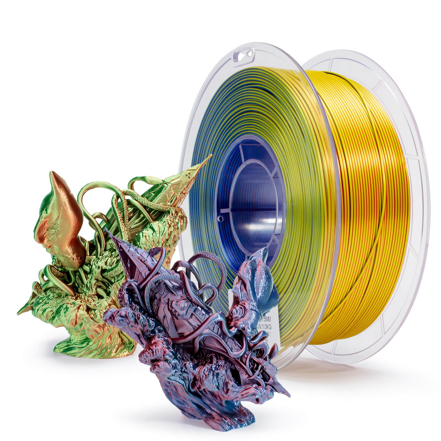 ZIRO Tri-Color Silk PLA Filament – 1.75mm, Aurora, 1kg