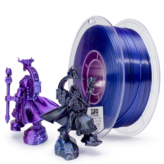 ZIRO Tri-Color Silk PLA Filament - 1.75mm, Indigo Satin, 1kg