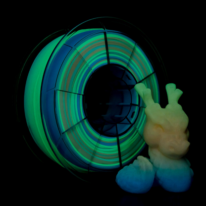 ZIRO Rainbow Glow-in-the-Dark PLA Filament – 1.75mm, 1kg