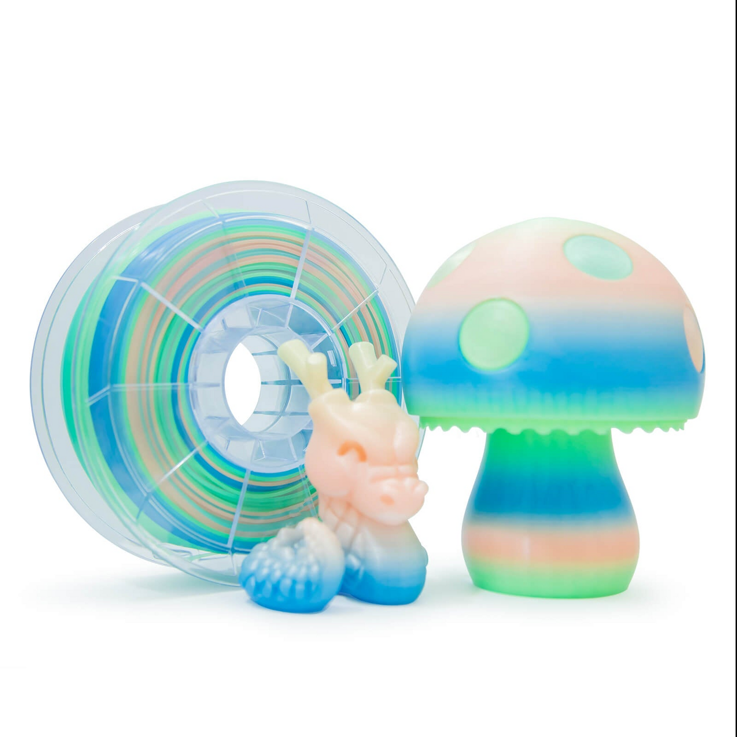ZIRO Rainbow Glow-in-the-Dark PLA Filament – 1.75mm, 1kg