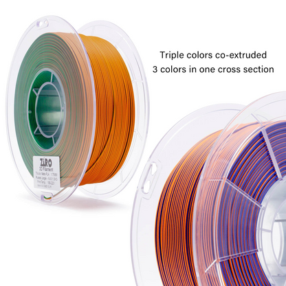 ZIRO Tri-Color Matte PLA Filament – 1.75mm, Rusted Jungle, 1kg