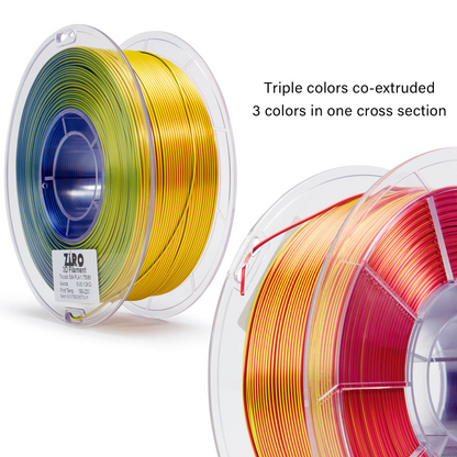 ZIRO Tri-Color Silk PLA Filament – 1.75mm, Aurora, 1kg