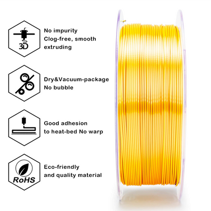 ZIRO Tri-Color Silk PLA Filament – 1.75mm, Citrus Breeze, 1kg