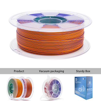 ZIRO Tri-Color Matte PLA Filament – 1.75mm, Rusted Jungle, 1kg