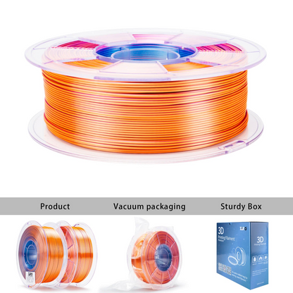 ZIRO Tri-Color Silk PLA Filament – 1.75mm, Moonlit Lake, 1kg