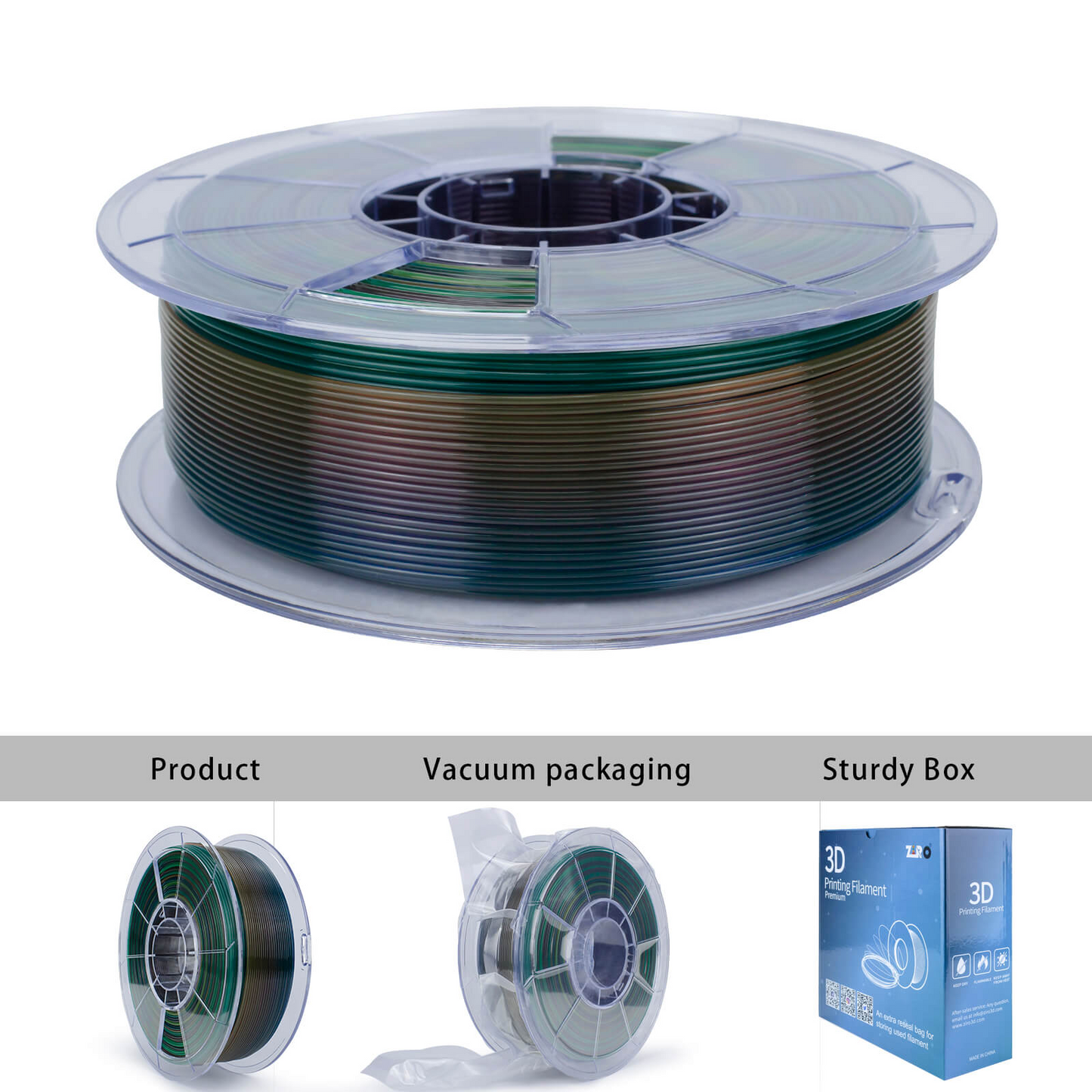ZIRO Gradient Translucent PLA – Spring (1.75mm, 1kg)