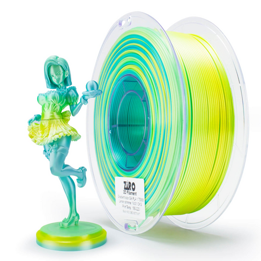ZIRO Fast Gradient Silk PLA – Lemon Shimmer (1.75mm, 1kg)