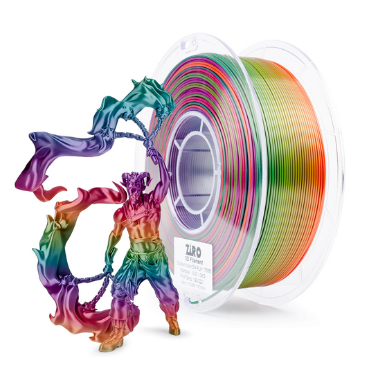 ZIRO Fast Gradient Silk PLA – Rainbow (1.75mm, 1kg)