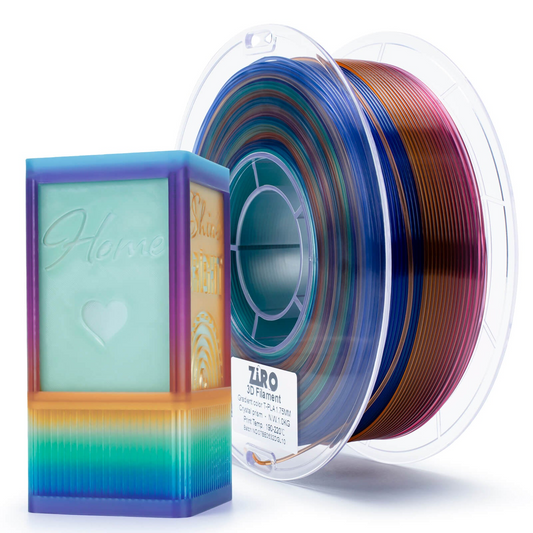 ZIRO Gradient Translucent PLA – Crystal Prism (1.75mm, 1kg)
