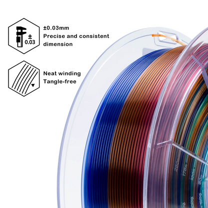 ZIRO Gradient Translucent PLA – Crystal Prism (1.75mm, 1kg)