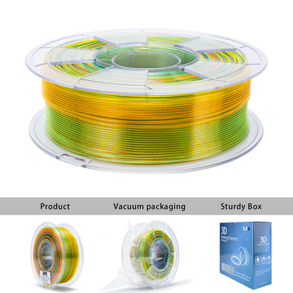 ZIRO Gradient Translucent PLA – Crystal Sunshine (1.75mm, 1kg)