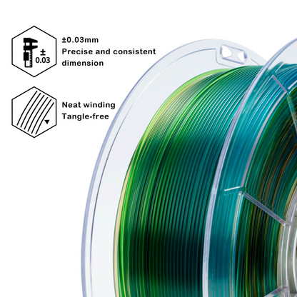 ZIRO Gradient Translucent PLA – Crystal Wave (1.75mm, 1kg)