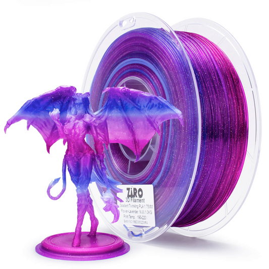 ZIRO Fast Gradient Twinkling Translucent PLA – Lavender (1.75mm, 1kg)