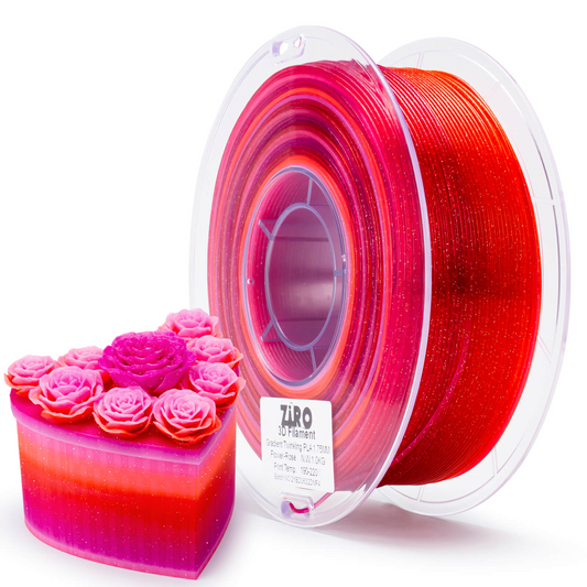 ZIRO Fast Gradient Twinkling Translucent PLA – Rose (1.75mm, 1kg)