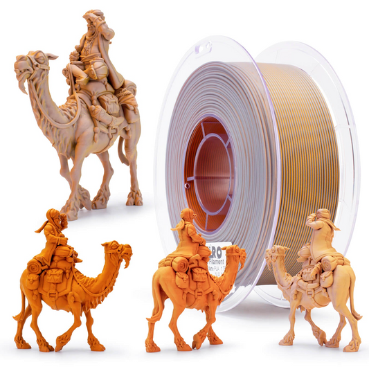 ZIRO Tri-Color Matte PLA Filament – 1.75mm, Desert, 1kg