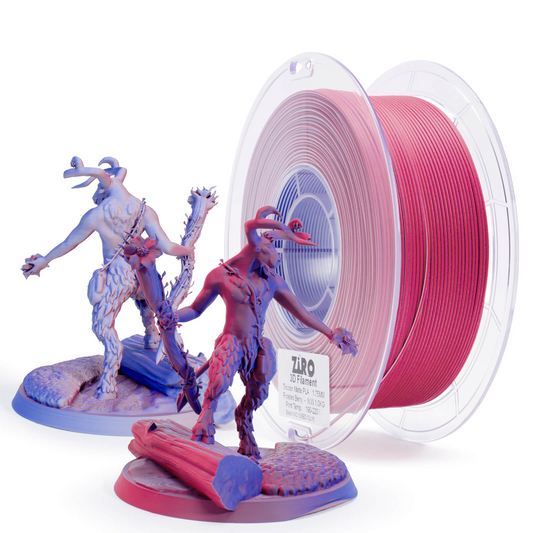 ZIRO Tri-Color Matte PLA Filament – 1.75mm, Frosted Berry, 1kg