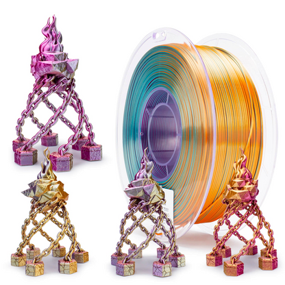 ZIRO Tri-Colour Silk PLA – Metal Blossom (1.75mm, 1kg)